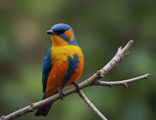 Obraz premium colorful beautiful bird in a natural background.