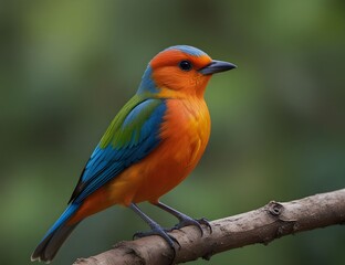 Obraz premium colorful beautiful bird in a natural background.