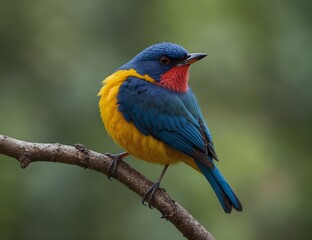 Obraz premium colorful beautiful bird in a natural background.
