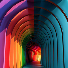 rainbow in the tunnel