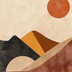 Minimalist desert illustration