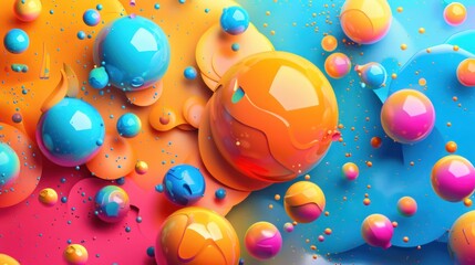 Abstract 3D background full color