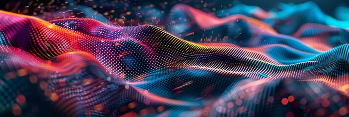 Fototapeta premium Abstract, digital background for tech, AI, data, audio, graphics, and more. Abstract background for business. 