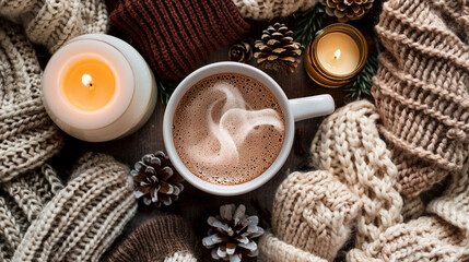 Cozy Winter Holiday Flat Lay Essentials