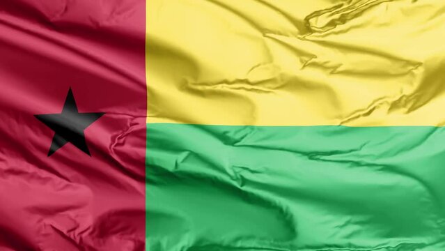 waving flag of guinea bissau
