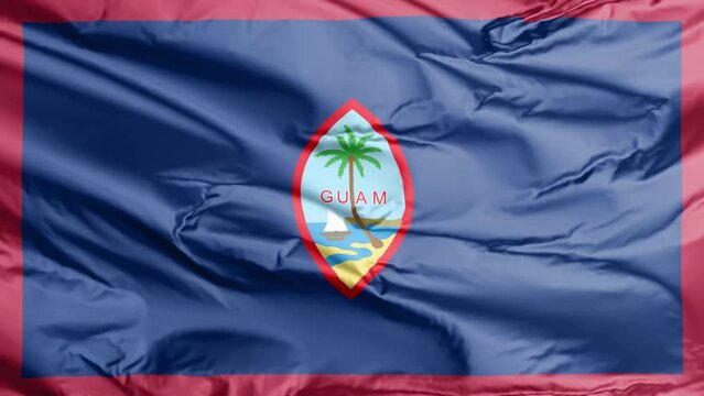 waving flag of guam