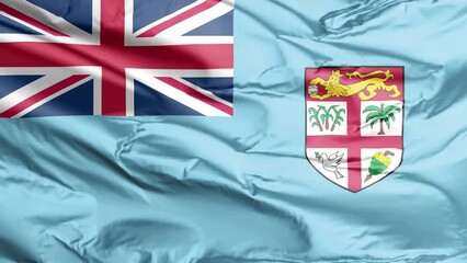 waving flag of fiji