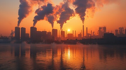 Naklejka premium The urgent issue of global warming is intricately linked to the accumulation of greenhouse gases