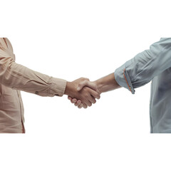 a professional handshake isolated on transparent background