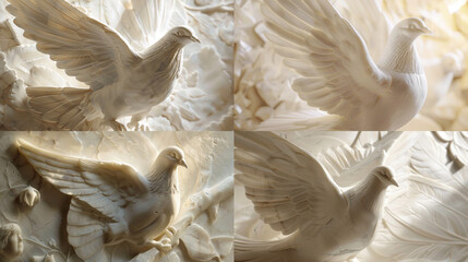 Symbolic Representation of Peace through Dove Sculpture