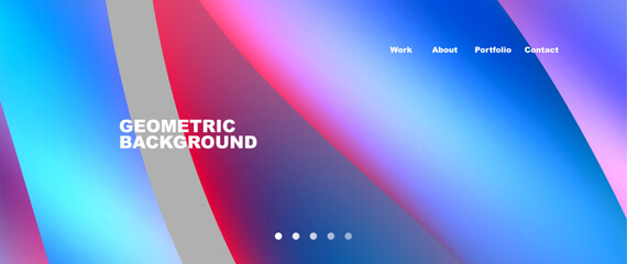 Bright multicolored geometric abstract shapes. Minimal trendy simplicity concept. Modern overlapping forms