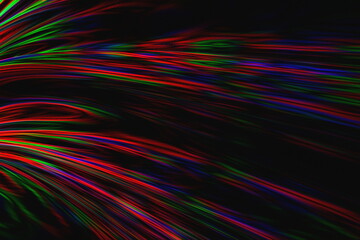 Abstract dark background with bright and colorful elements