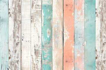 テクスチャーのある白木の板を背景画像　White wooden boards with texture as background　Generative AI	