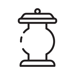 Ashes Dead Funeral Line Icon