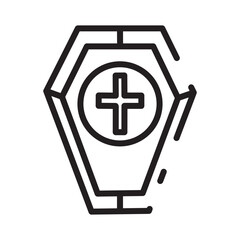 Obraz premium Ashes Dead Funeral Line Icon