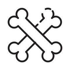 Bone Dead Death Line Icon
