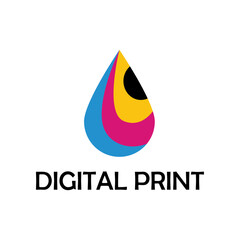 Digital Print logo vector design