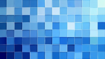 Fototapeta premium White and blue geometric pattern, mosaic background, copy space, space for text, Generative AI.白と青の幾何学的なパターン、モザイク背景、コピースペース,テキスト用スペース,Generative AI。