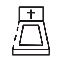 Day Faith Grave Line Icon