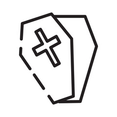Dead Death Funeral Line Icon