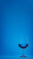 Pure, transparent water fills a pristine glass, inviting refreshment and nourishment - obrazy, fototapety, plakaty
