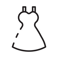 Clothes Dress Wedding Line Icon
