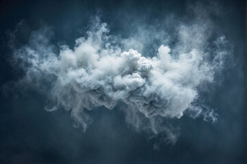 Abstract design of explosion of particles, powder, dust and smoke on the dark background - obrazy, fototapety, plakaty