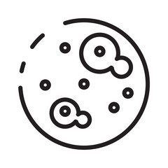 Obraz premium Germs Microbe Virus Line Icon