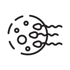 Germs Cell Virus Line Icon