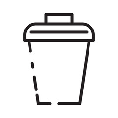 Mask Trash Virus Line Icon