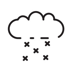 Cloud Rain Sun Line Icon