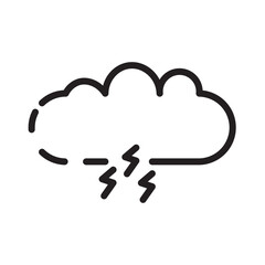 Cloud Rain Sun Line Icon