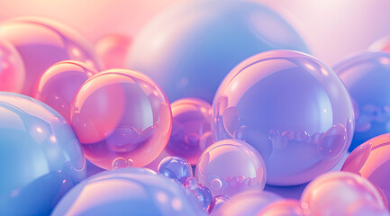 A close up of some colorful bubbles.