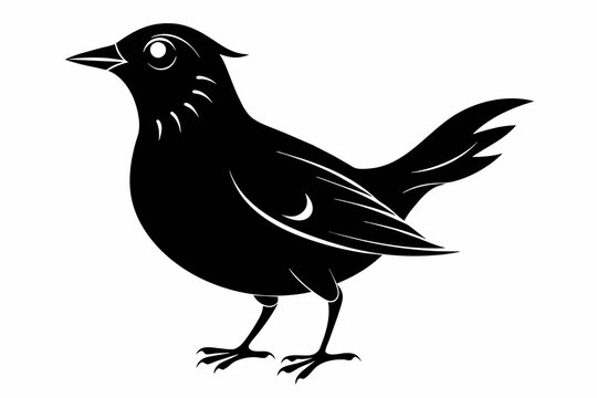 recommend clip art: Lark silhouette on white background, Vector illustration, bird, icon, svg, characters, Holiday t shirt, Hand drawn trendy Vector illustration, crow on a white