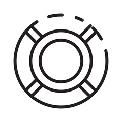 Safety Beach Swim Line Icon