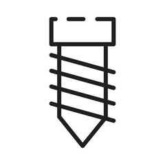 Screw Bolt Tool Line Icon