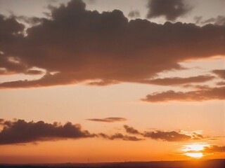 Naklejka premium sunset over the sea