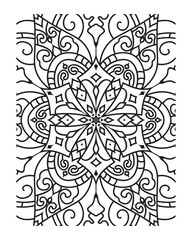 Ault coloring page black and white Mandala illustration Hand drawn outline Mandala. Mandalas for coloring book	