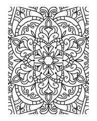Ault coloring page black and white Mandala illustration Hand drawn outline Mandala. Mandalas for coloring book	