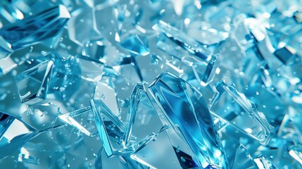 Fragmented Azure: Abstract Composition