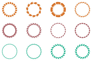 Decorative botanical frame set design