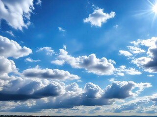 Obraz premium blue sky with clouds