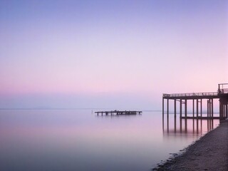 Obraz premium pier at sunset