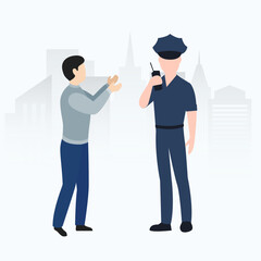 Accident with policeman