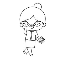 A woman in glasses is holding a book