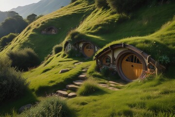 Scenic Serenity: Unique Hobbit Homes Carved in Hillsides