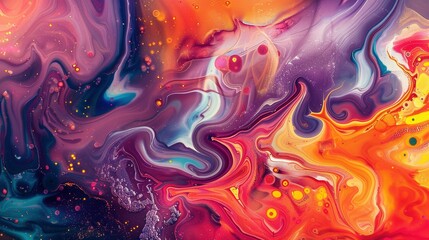 Rainbow Resonance: Abstract Liquid Harmony