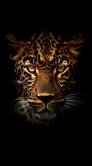 Obraz premium A leopard is staring at the camera with its mouth open