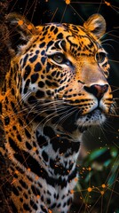Obraz premium A leopard is staring at the camera with its mouth open