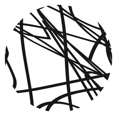 Abstract line circle background black color